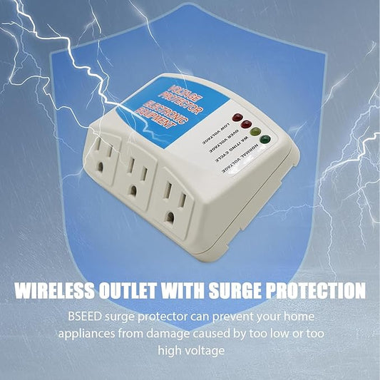 BSEED Surge Protector Home Appliance,3 Outlet Power Surge Protector, Voltage Protector Brownout Surge Refrigerator 1875 Watts,120V 15A(4Pack)