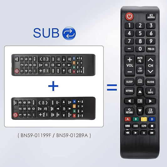 BN59-01301A Universal Replacement Remote Control Compatible with Samsung Smart TVs, LED, LCD, HDTV, 3D TVs(Updated from BN59-01199F/BN59-01289A)