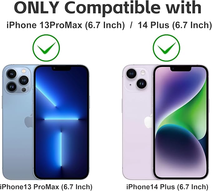 Matte Privacy Screen Protector for iPhone 13ProMax and iPhone 14Plus Screen Protector Anti-Glare, Anti-Spy Tempered Glass Film, Smooth and Responsive Touch Anti-Scratch Glass