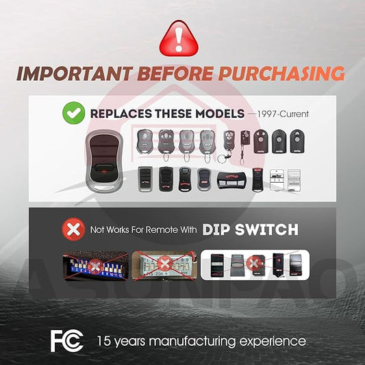 Genie Garage Door Opener Remote G3T-A G3T-R G3T-BX Intellicode【10-Year-Warranty】