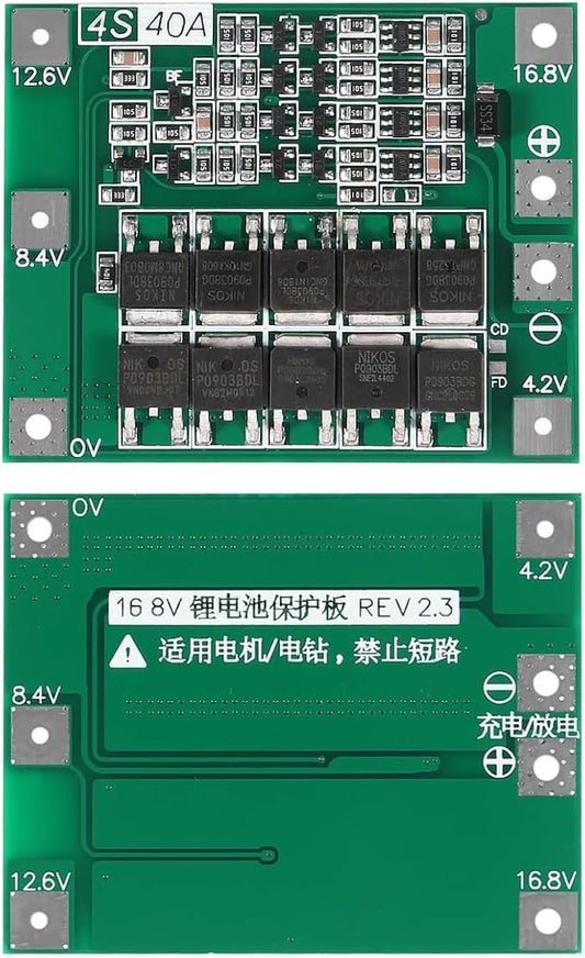 Gebildet 3pcs Enhanced 4S 40A 16.8V 18650 Lithium Battery Protection Board PCB BMS Charger Protection Circuit Balance Charging Module