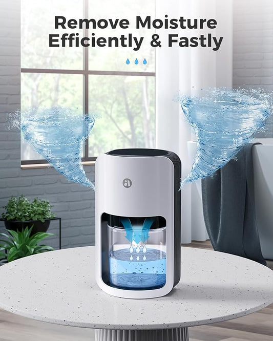 Dehumidifiers for Home, 42oz Dehumidifier for Bathroom, Dehumidifiers for Room with Auto Shut Off, Auto Defrost Quiet Dehumidifier for Bedroom Wardrobe Closet Trailer RV
