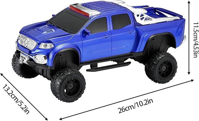 WSTER WS-X65 Pickup Truck Replica Bluetooth Speaker โ HD Sound, FM Radio, TWS Stereo, LED Party Lights, USB/TF Playback, Built-in Mic โ Cool Portable Car Design Speaker for Outdoors & Home (Blue)