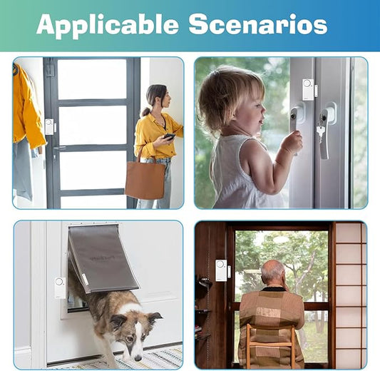 HENDUN Upgraded Door Alarm for Home Security,Pool Alarm for Kids Safety, House Security Sensor,Door Chime with Delay,Wireless Doorbell Ring When Opened (2 Pack)