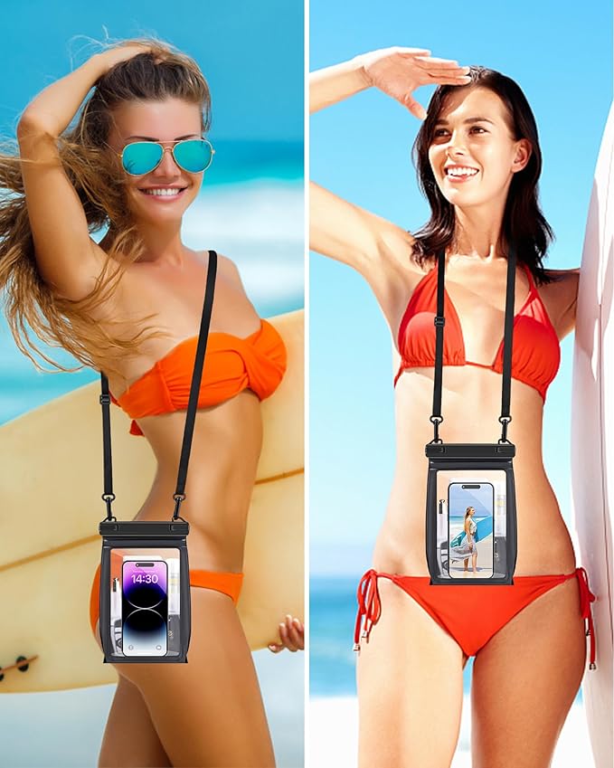 Large Waterproof Phone Pouch, Floating Dry Bag for iPhone 14 13 12 11 Pro Max Galaxy S22 S21 Large Capacity Waterproof Bag Sunscreen Glasses Storage Universal Dry Pouch for Swimming Rafting Boating
