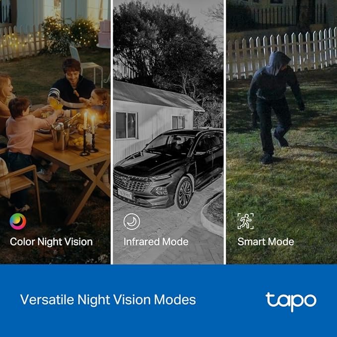 Tapo 2K 3MP Indoor/Outdoor Dual Lens Pan/Tilt Security Camera โ 125ยฐ Wide-Angle + 6mm Telephoto, Free Person/Vehicle Detection, 360ยฐ View, SD/Cloud, Works w/Alexa & Google Assistant โ HybridCam Duo