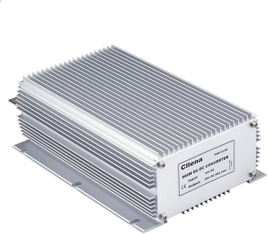Cllena Waterproof DC/DC 12V to 24V Boost Converter 40A 960W Step Up Voltage Regulator Module Car Power Supply Voltage Transformer (Input 10V-16V)