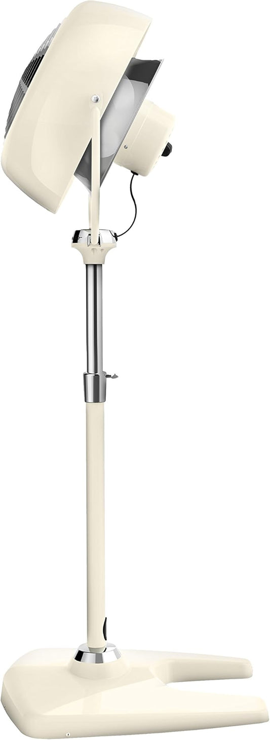 Vornado VFAN™ Sr. Pedestal Vintage Fan, Retro Metal, Standing Air Circulator for Cooling & Decor, 3 Speeds, Adjustable Tilt, Adjustable Height, Durable Pedestal Fan for Bedroom & Home, Vintage White