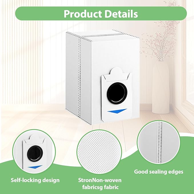10 Packs Replacement Vacuum Cleaner dust Bags Compatible with ECOVACS DEEBOT T30S COMBO/X2/X2 PRO/ X2 Comb Robot Vacuum Cleaner(not fit ECOVACS DEEBOT T30/T30S/X2 Omni)