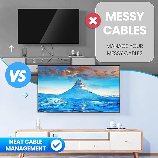 Inara in Wall Cable Management Kit β Recessed Outlet to Hide TV Cords & Wires, Power Bridge Mounting Concealer, TV Cord Hider for Wall Mounted TV & Cable Pass Through, in-Wall Hidden Back Cover