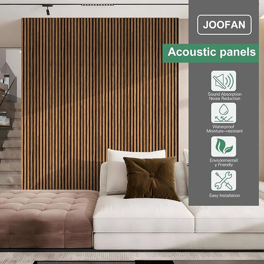 Premium Acoustic Wood Slat Wall Panels – Noise-Reducing Sound Absorption Panels for Home Theater, Studio & Office | Modern Decorative Slat Walling for Echo Control | Eco-Friendly & Easy to Install