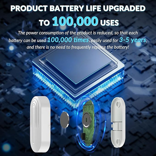 SanJie Door Sensor Chime for Door Opens, Door Entry Chime for Business/Home/Office/Store,500 FT Range,26 Chimes 5 Adjustable Volume Door Ringer Alert 3 Sensors + 1 Receivers