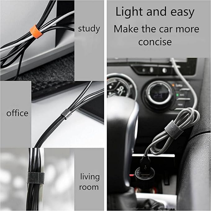 27 Yards x 1Inch Reusable Cable Ties - BSELEYY Adjustable Cord Straps Cable Management Tape Cord Organization Straps Hook Loop Tape Cord Wrap for Home,Office, Wire Bundling