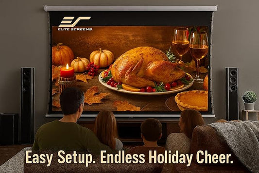 Elite Screens Manual Tab-Tension 3, 125-INCH with Extra 10" Drop, Pull Down Projector Screen Home Movie Gaming Presentations ISF Certified Premium CineWhite® P Material, MT125XWH3-E10