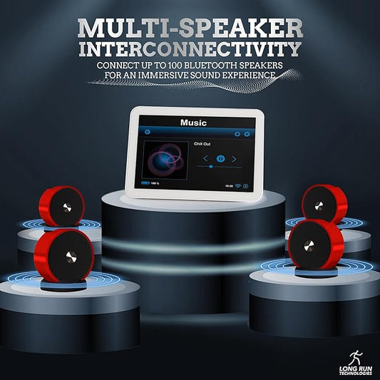 Bluetooth Speaker Pair - TF SD Card 3.5 mm Audio Cable - Dual Pairing Bluetooth Speakers - Bluetooth Multiple Wireless Speakers - Mothers Day Gift For Mothers - Bluetooth Speaker Multiple Pairing Red