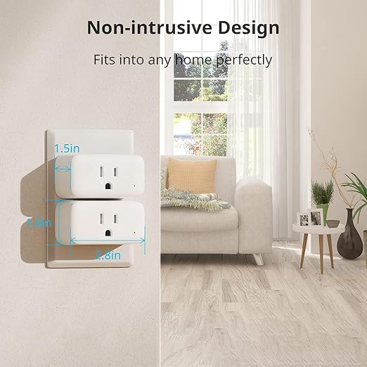 ใ2025 Newใ SwitchBot Smart Plug Mini 15A(1 Pack), Energy Monitor, Smart Home WiFi(2.4GHz) & Bluetooth Outlet, Compatible with Alexa & Google Home, APP Remote Control & Timer Function, No Hub Required