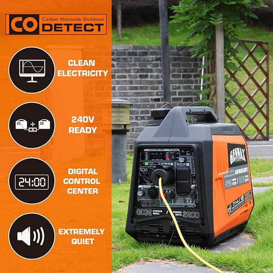 GENMAX Generator,EPA Compliant, Eco-Mode Feature, Ultra Lightweight for Backup Home Use & Camping