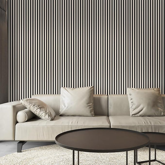 Art3d 8-Pack WPC Wood Slat Wall Panel for Interior Décor, 3D Wood Fluted Acoustic Paneling for Living Room Bedroom Home & Office Accent Wall Decor - 96 x 6 Inch Oak