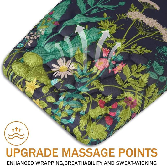 BOCHEERY Ergonomic Mouse Pad Wrist Support,Upgrade Mousepad with Massage Design,Non-Slip PU Base Desktop Mouse Pads for Pain Relief, Computer, Office & Home,12 x 8 in(F-Midnight Floral)