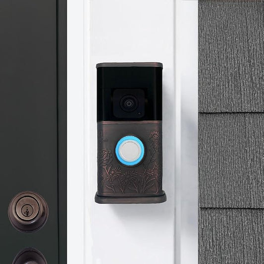 Garden Video Doorbell Cover (Compatible with Ring 3, 3 Plus, 4, Battery Plus, and Battery Pro) (Oiled Bronze)