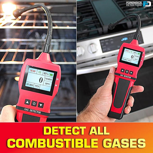 Gas Leak Detector by Forensics | 0-10,000ppm | Natural Gas, Propane, Methane & Combustibles | Super Fast 1 Second Response