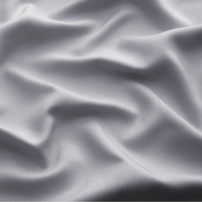Bedsure Cooling Sheets Twin, Rayon Derived from Bamboo, Cooling Sheets, Breathable & Soft, Deep Pocket Up to 16 Inches, Hotel Luxury Silky Bedding for Hot Sleepers, Silver Grey