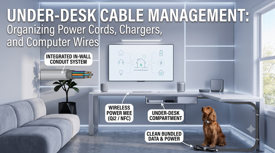 Under-Desk Cable Management: How to Organize Power Cords, Chargers, and Computer Wires