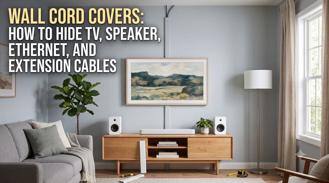 Wall Cord Covers: How to Hide TV, Speaker, Ethernet, and Extension Cables