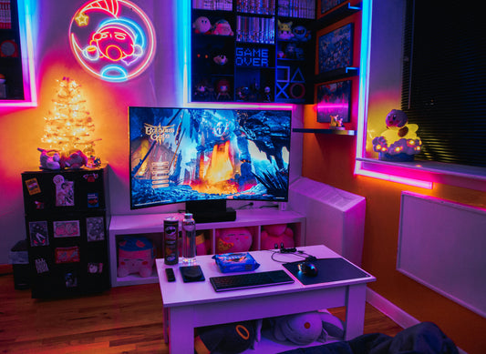 Decorating a Gaming Room with Galaxy Projector Lights