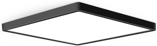 12inch 24W LED Flush Mount Ceiling Light, 4000K Square LED Ceiling Light, Black Flat Panel Lighting for Bedroom, Kitchen, Living Room
