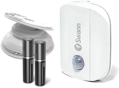 Swann Wireless Motion Alert Sensor Unit Easy Installation Both Indoors & Outdoors with Weatherproof Design, No Hub Required. Detect Movement Up to 50ft Away Within 110 Degree Range,White