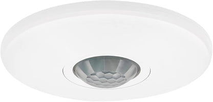 Maxxima Ceiling Mount 360 Degree PIR Occupancy Sensor - Hard-Wired Motion Sensor, 120V LED Compatible, Automatic Sensing Solution for Indoor Use at Max Height 10ft, Ideal for Closets and Pantries