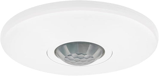 Maxxima Ceiling Mount 360 Degree PIR Occupancy Sensor - Hard-Wired Motion Sensor, 120V LED Compatible, Automatic Sensing Solution for Indoor Use at Max Height 10ft, Ideal for Closets and Pantries