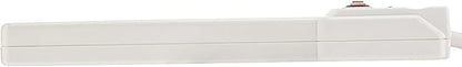Amazon Basics Surge Protector Power Strip, 6-Outlet with 200J Protection, 2ft Extension Cord, Rectangle, White (20 Pack)