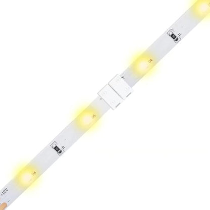 LightingWill 10pcs Pack Strip to Strip Unwired Gapless Solderless Snap Down 2Pin Conductor LED Strip Connector for 8mm Wide 3528 2835 Single Color Flex LED Strips