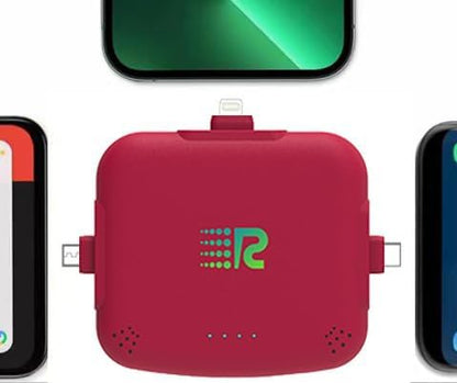 Rush Charge Universal COMET Portable Power Bank – 3200mah, 2.1A High-Speed Fast Charging - Apple Lightning, Type C, Micro-USB Charges 3 Devices at a Time Pre-Charged Compatible with iPhone 17 16 15 14