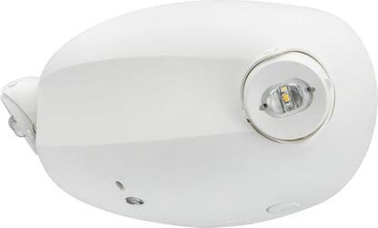 Lithonia Lighting Quantum Emergency Light, Contemporary Commercial LED Emergency Lights with 2 Aimable Lamp Heads, Ceiling or Wall Mount, White Thermoplastic, 120/277V Dual Voltage (ELM2L M12)