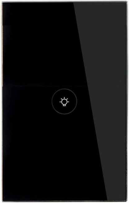 WiFi Smart Wall Touch Light Switch Glass Panel Wireless Remote Control by Mobile APP Anywhere Compatible with Alexa,Timing Function No Hub Required (Wall Switch 1 Gang)