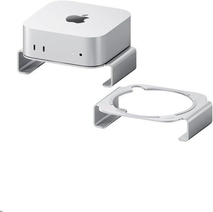 Hagibis Mac mini M4 Stand Aluminum Alloy Mount for Mac mini M4/M4 Pro 2024 Ventilation Heat Dissipation Cooling Desktop Holder Accessories (MMS03)