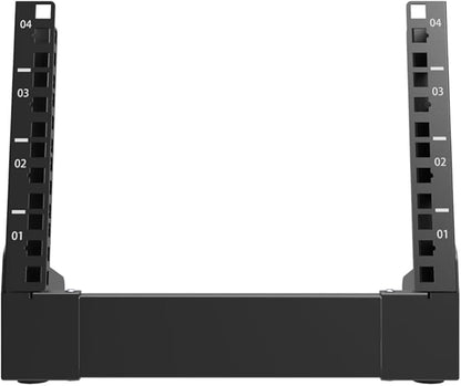 QiaoYoubang 10 inch Small Desktop Network Rack, 4U Mini Open Frame Desktop Cabinet for 10" Network, Servers, Audio, and Video Equipment (4U)