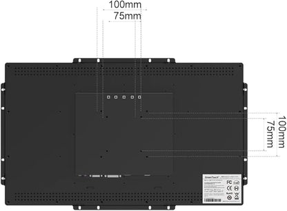 GreenTouch 21.5 inch 10 Points Touch Front IK08/IP65 Open Frame Touch Monitor Desktop or Wall Mountable Multi Point Touch 1920x1080