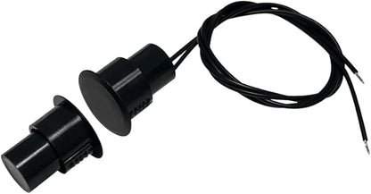 5 Sets Flush Mounted 3/4" Door Magnetic Contacts Alarm Switch Sensor NC Type (Black)