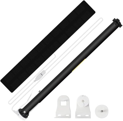 Blindsmart Rechargeable Tuya Zigbee Roller Blinds Motor for 38mm Tube, Motorized Window Shades Automatic Blinds Curtain Opener APP Control, Zigbee Hub Required (Only Motor + Solar Pannel)