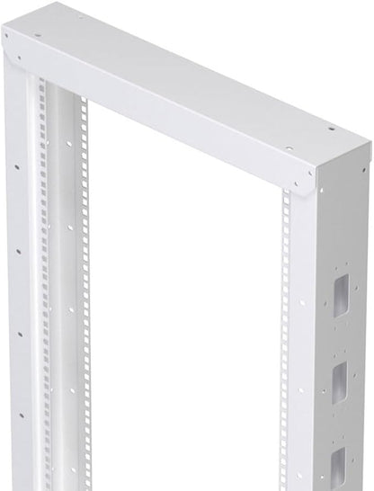 NavePoint 22U 2 Post Rack Open Frame Server Rack for 19 Inch Equipment, AV, Networking, Data & IT Devices, 2-Post Rack 22U with Wheels, 661lbs Weight Capacity, White