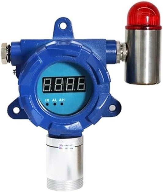 ATO Fixed Carbon Monoxide Gas Detector, 4-20mA Signal Output, CO Gas Leak Detector 0 to 100/500/1000 ppm, with Sound and Light Alarm (0-100ppm, 2NO+2NC)