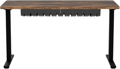 QiaoYoubang 2 Pcs of Cable Management Under Desk for Easy Mounting Metal Under Desk Cable Organizer for Office, Home Cable Tray Holder (UnderDeskCM)