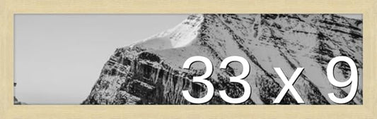 Frame It Easy 33 x 9 Wheat Wood Frame (Derby)