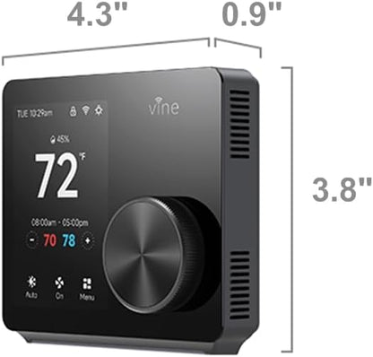 ST300 WiFi Thermostat, Compatible with Alexa and Google, App Control, 3.5” Touch Screen, Knob, Easy Install, Universal Compatibility, 7 Day Scheduling, Night Light, Zoning Compatible