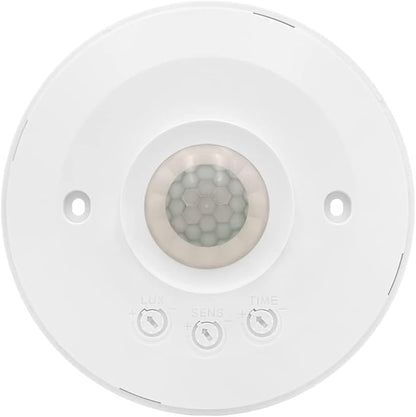 Maxxima Ceiling Mount 360 Degree PIR Occupancy Sensor - Hard-Wired Motion Sensor, 120V LED Compatible, Automatic Sensing Solution for Indoor Use at Max Height 10ft, Ideal for Closets and Pantries