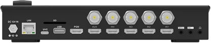 Cinetreak C2S HDMI & SDI 5.5'' Screen Multi-Format PTZ Control Video Switcher Mixer with REC, Playback, Macro Media,Vertical Livestream （NDI updatable）